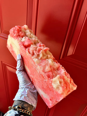 PEPPERMINT CREAM SUGAR BABY SOAP LOAF ( SCRUB SOAP )