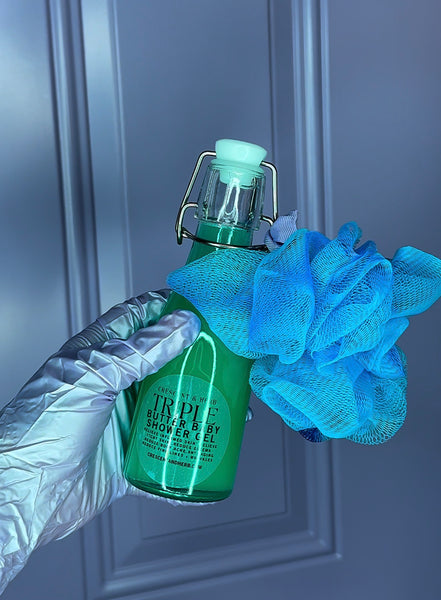 TRIPLE BUTTER BABY SHOWER GEL ( LOOFAH SPONGE INCLUDED )